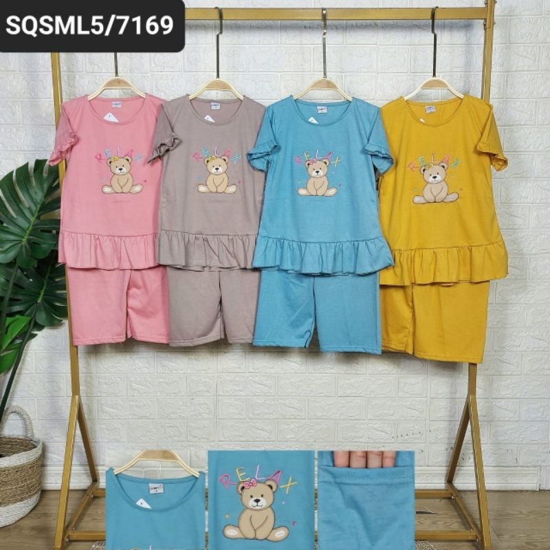 BAJU TIDUR BABYDOLL AMRO ANAK CELANA PENDEK SML SQSML 7169