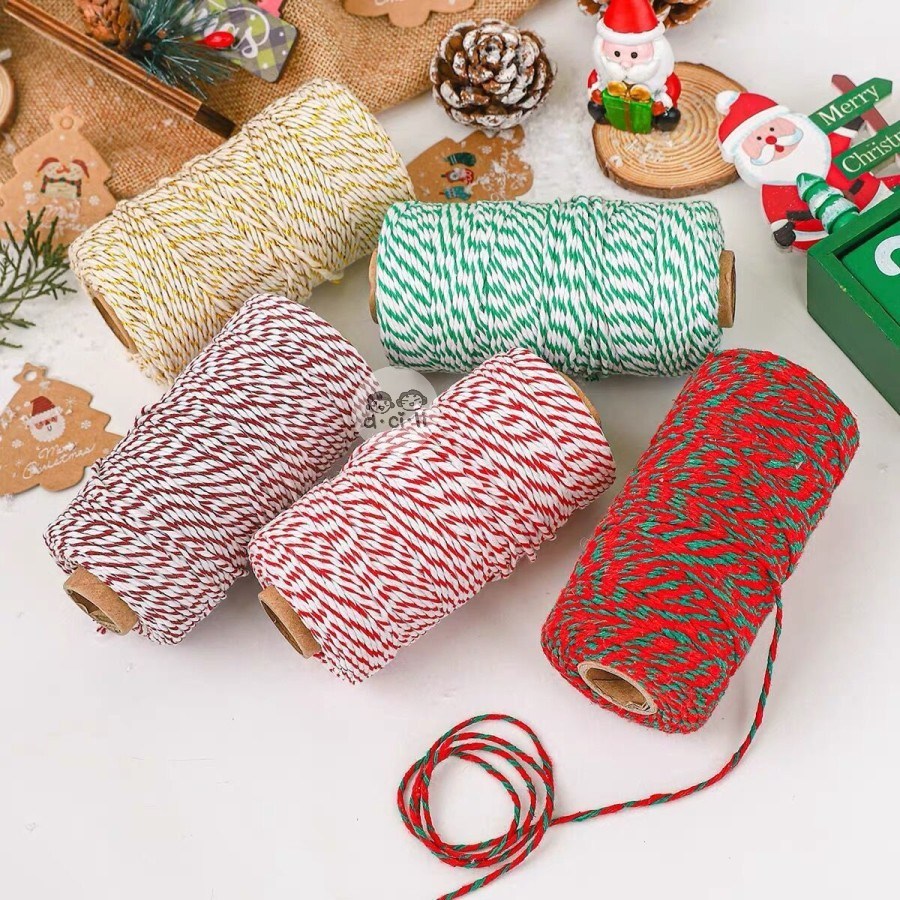 

Per Roll Tali Benang Rami Goni Souvenir Kado Parcel Hadiah Hampers Natal Imlek