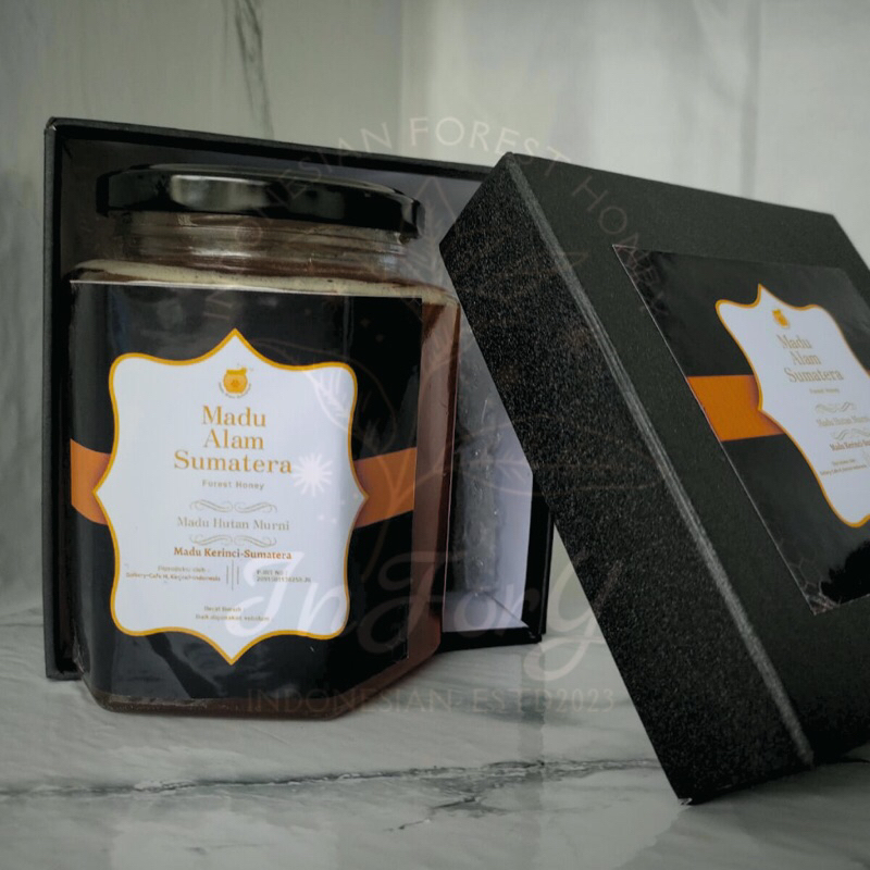 

Madu Alam Sumatera Kerinci Forest Honey 100% Madu Asli dan Murni Organic Product Madu Hutan dan Madu Hitam (Premium) + Box