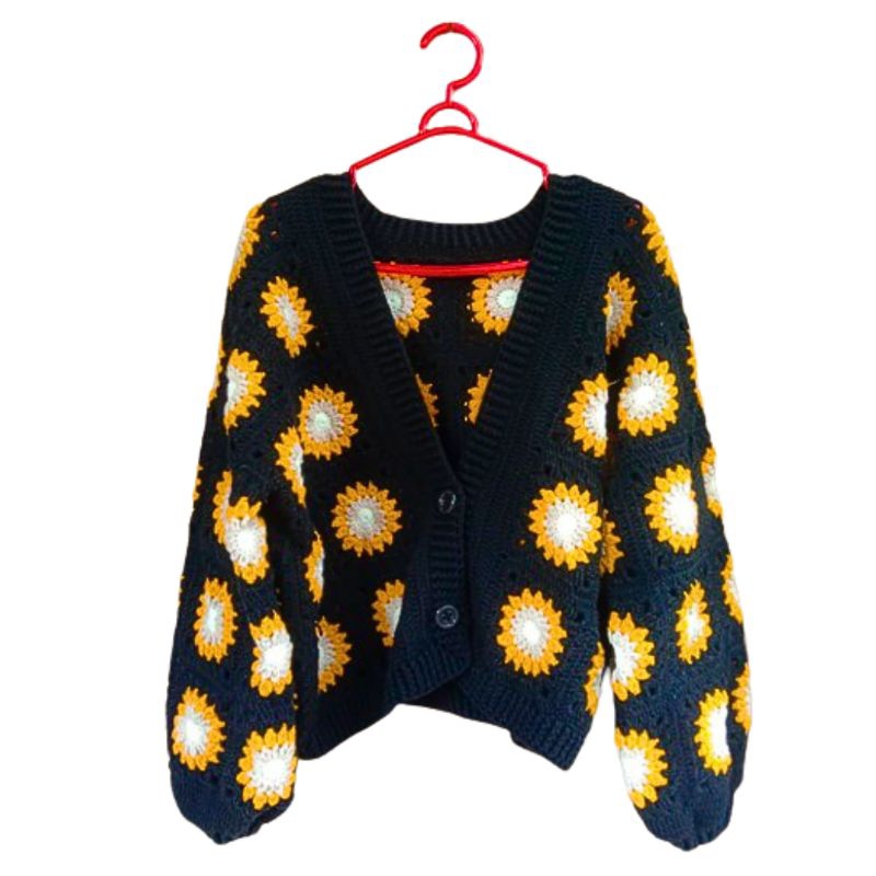 CUSTOM CROCHET CARDIGAN HANDMADE by  | SPECIAL GRANNY SQUARE