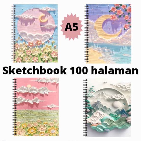 

DO95 SKETCHBOOK A5 ISI 100 HALAMAN /BUKU SKETSA/ BUKU GAMBAR TEMA COVER 3D & POP ART 86