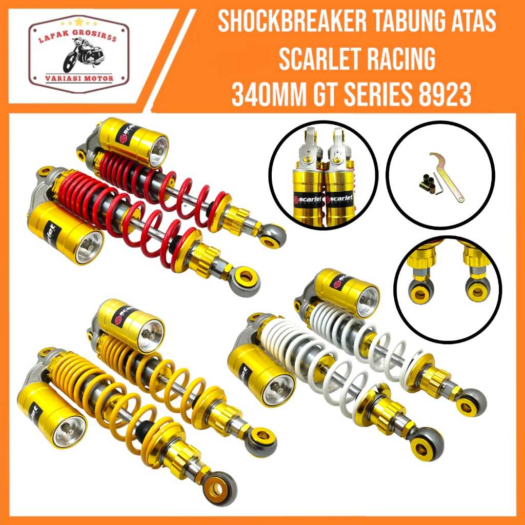 SHOCK BELAKANG TABUNG ATAS 340MM SHOCK MOTOR RXK-SUPRA-REVO-KHARISMA-SUPRA X 125-BLADE-DLL