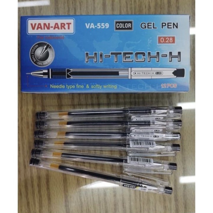 

[KODE PRODUK 7E7KP7138] (Harga 12 pc) Bolpen Hi tech HITAM VA-559 (1 Kotak isi 12 pcs) /gel pen 0,28