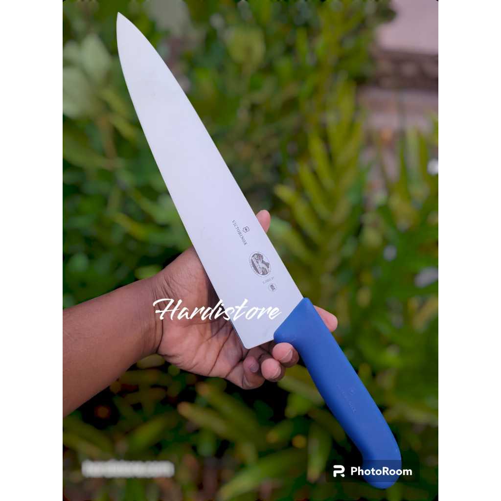 Pisau Iris Daging 31 cm Victorinox Carving Knife 5.2002.31 Blue Fibrox Handle Original Swiss