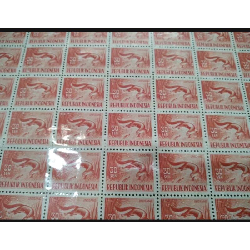 

1 lembar fullshet perangko ungsang 30 sen seperti baru bagus utuh