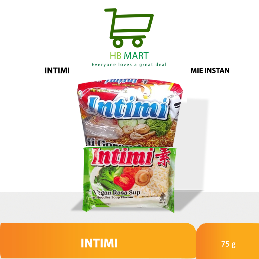 

intimi /INTIMI VEGAN MIE INSTAN / INTIMI GORENG VEGAN / INTIMI KUAH VEGAN /INTIMI MI INSTAN VEGETARIAN VEGAN RASA SUP / GORENG 75g