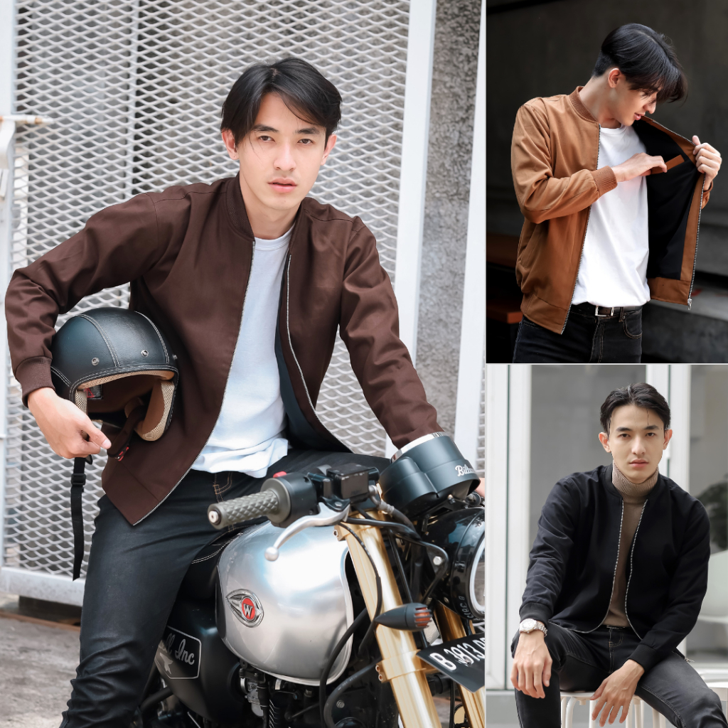Delibra Jaket Bomber Canvas Pria
