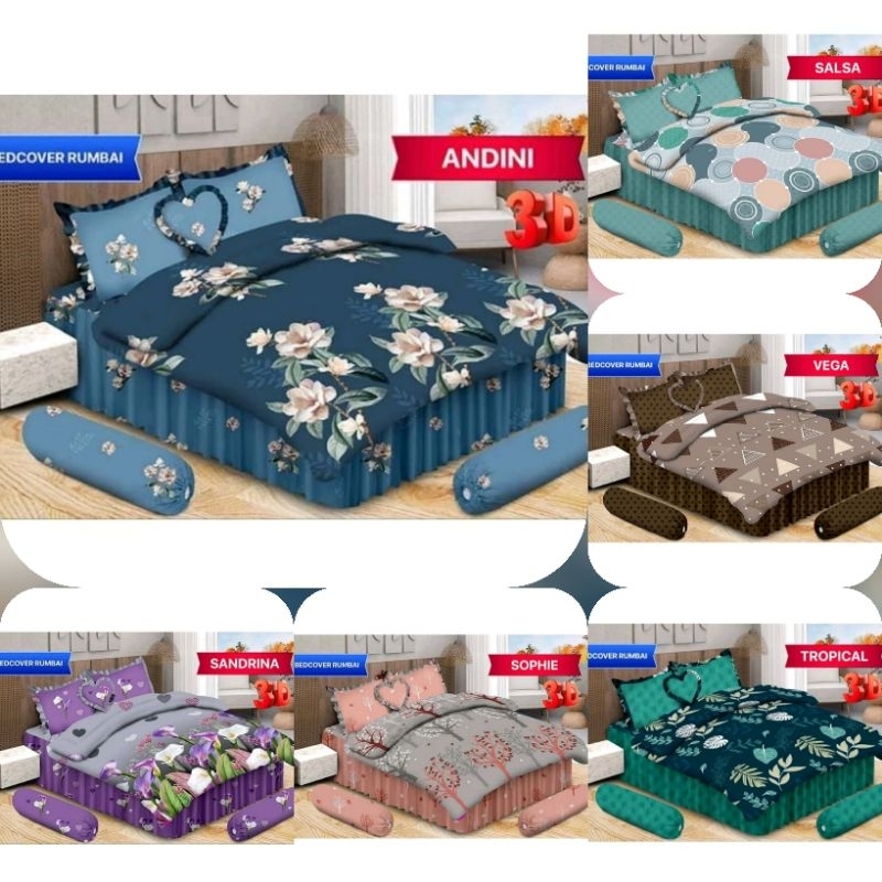 Bedcover Bonita Rumbai No.1 ( 180x200 ) / Bedcover Set Bonita Rumbai Ukuran 180x200