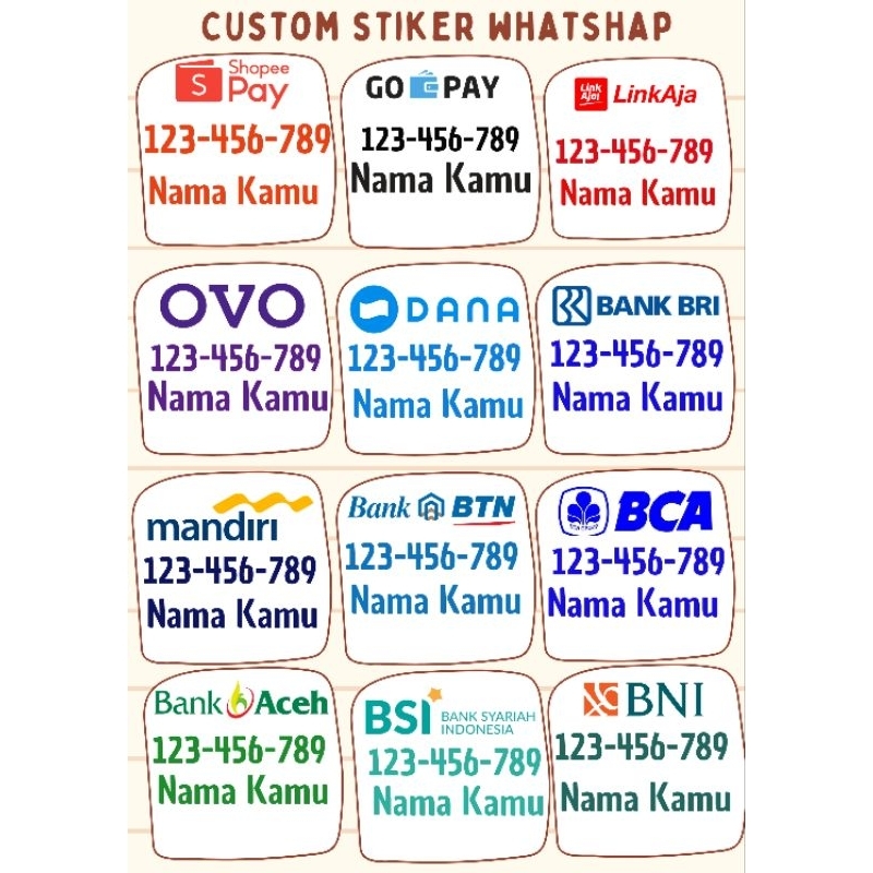 

JASA STIKER Whatsapp Rek&Ewallet
