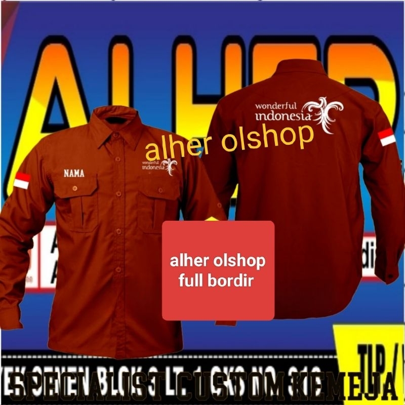 kemeja Wonderful INDONESIA baju wonderful Indonesia seragam wonderful Indonesia Pdh wonderful Indone