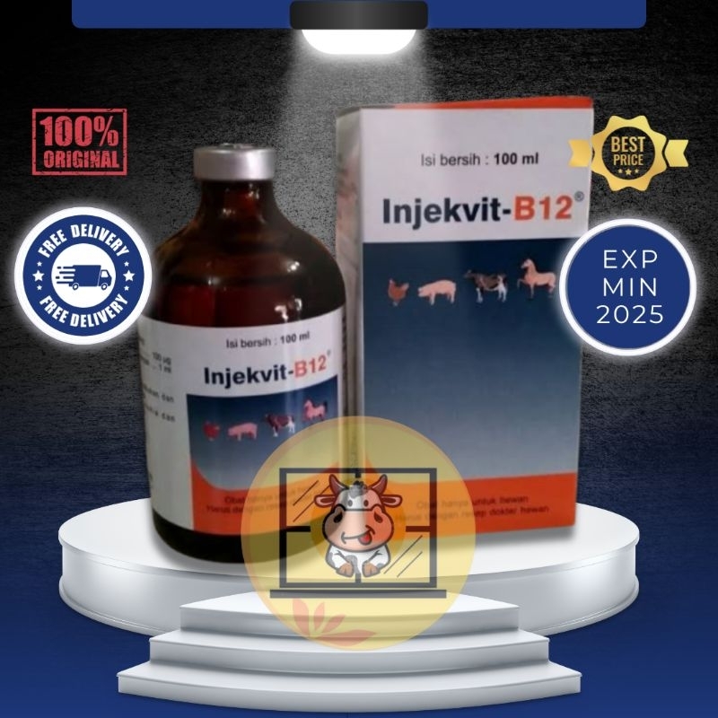 INJEKVIT B12 MEDION 100 ML -Vitamin Mengandung B12 Single Untuk Ternak