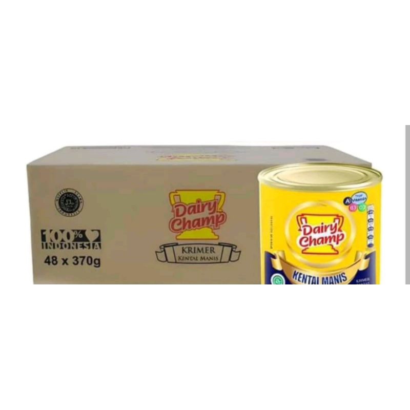 

Susu kental manis dairy champ karton isi 48 kaleng 370gr