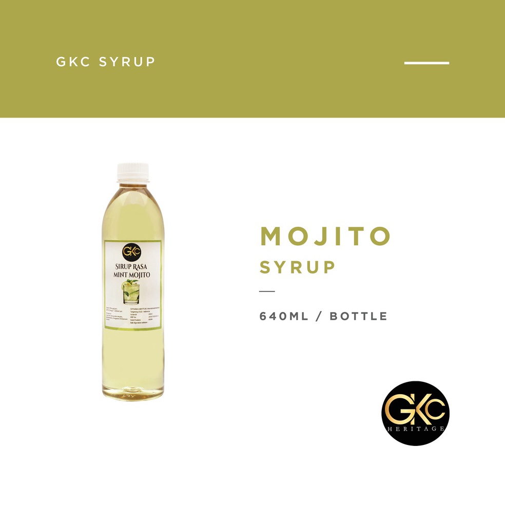 

T3rl@ku. Sirup Mojito Mint / Mint Mojito Syrup Minuman GKC Heritage 640 ml (Import Quality) Segera Beli