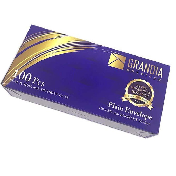 

Top Murah Amplop No.90 Putih Grandia 110x230mm 1box (100 pcs) DLP90