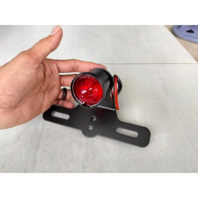 lampu belakang motor custom japstyle model bulat tabung universal
