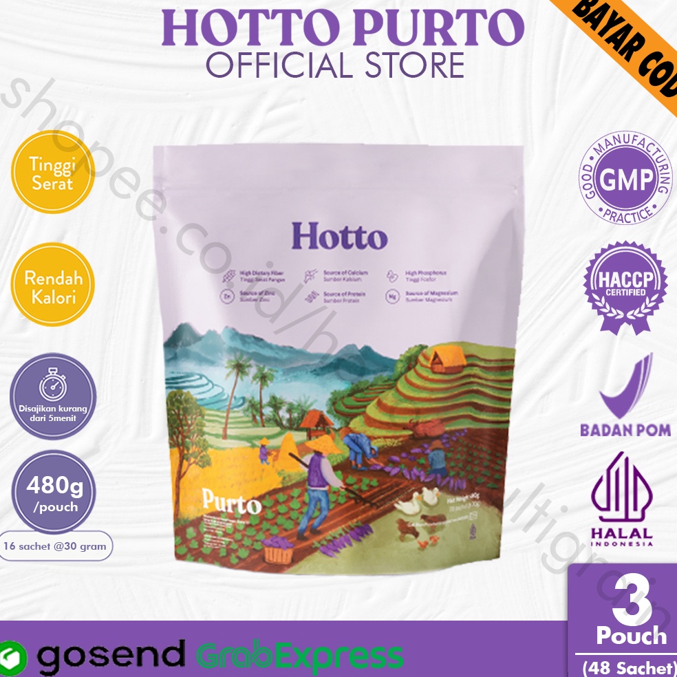 

[❅V15➤] Hotto Purto Multigrain with Purple Potato Pouch Bundling Barang Original