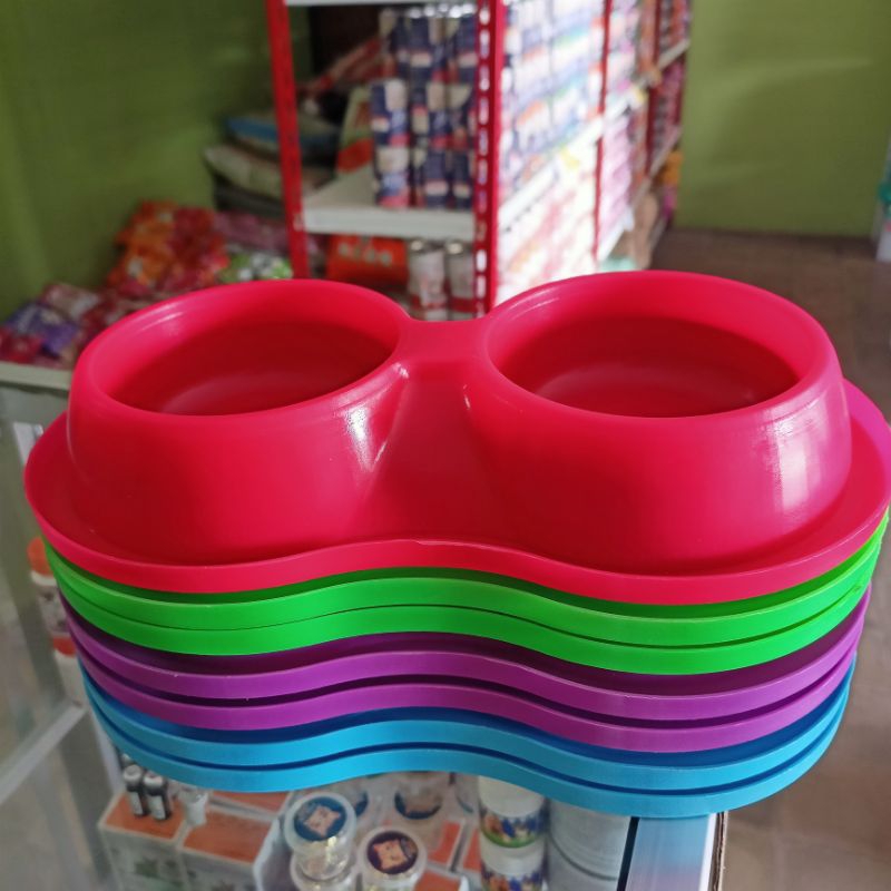 Tempat Makan Double Bulat Anti Semut | Tempat Makan Kucing