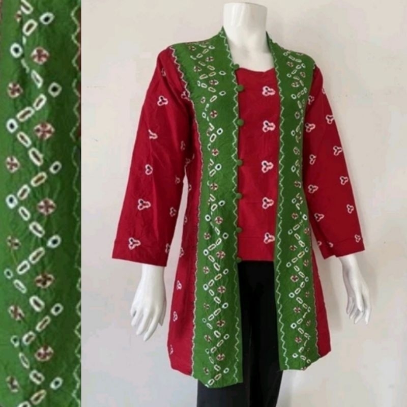 Kebaya Kutubaru Jumputan Kartini Jumputan Kebaya Encim Jumputan 2Tone Premium Kebaya Kondangan Kebay