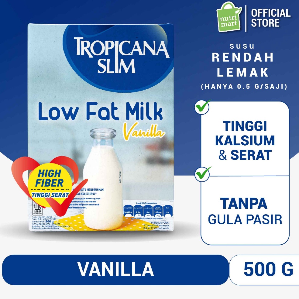 

[TVV] Tropicana Slim Susu Low Fat Vanilla 500gr - Susu Bantu Diet Turunkan Kolesterol 99