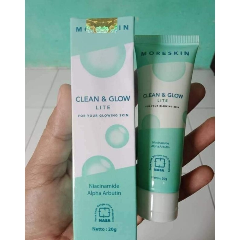 moreskin clean and glow lite kemasan baru