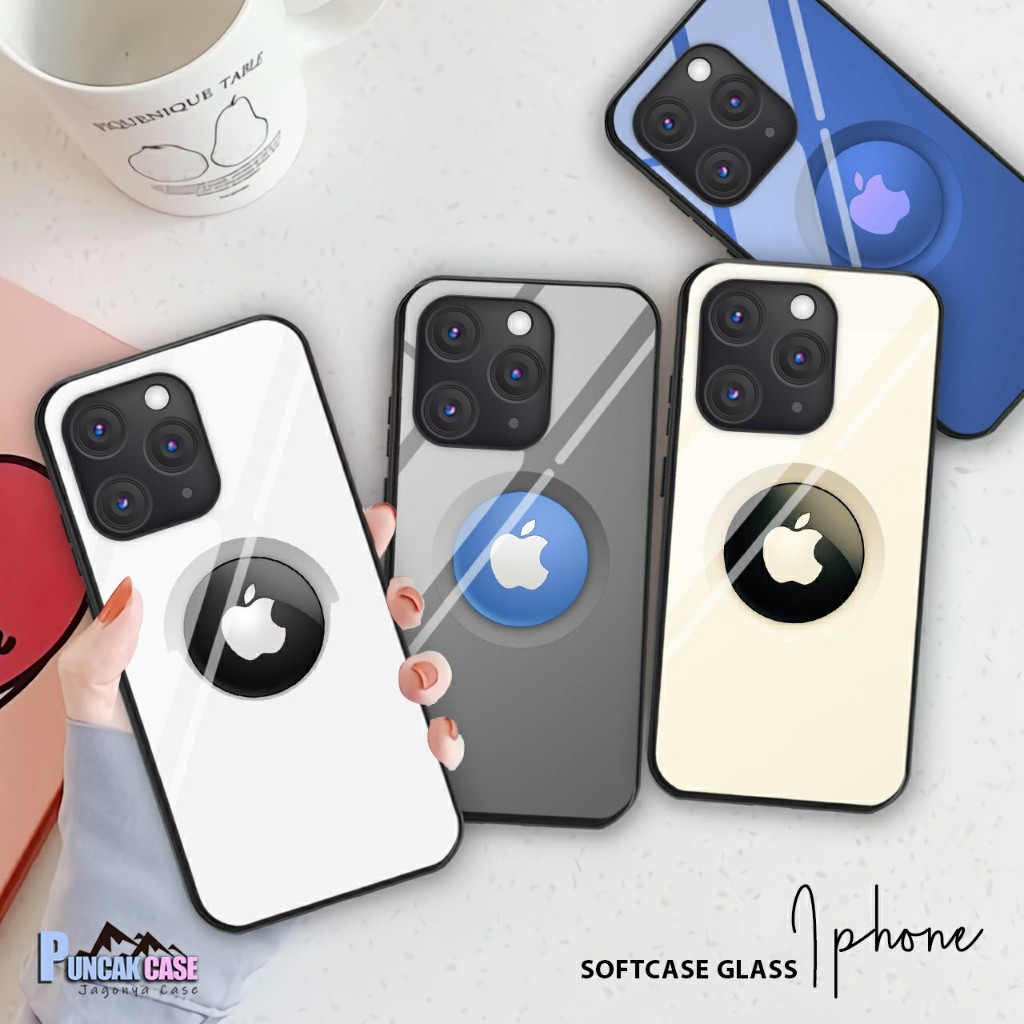 Softcase Glass Kaca Iphone 15 15 Pro 15 Pro max (A563) PELINDUNG HANDPHONE - AKSESORIES HANDPHONE - 