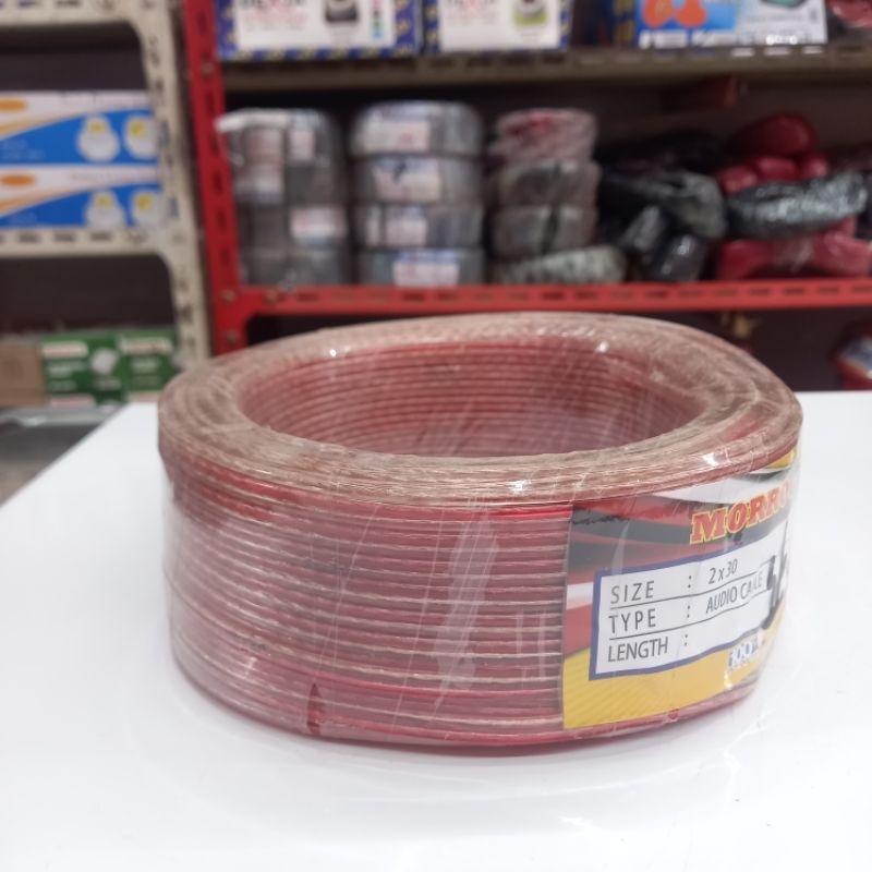 Kabel Audio Serabut Merah Putih Morros
