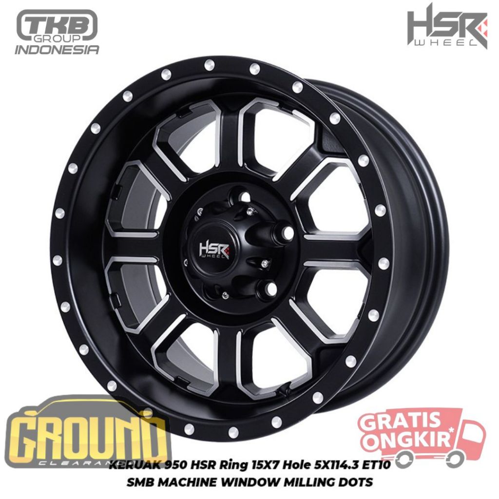 Velg mobil HSR Keruak R15 racing Innova Terios Xpander Hilux taruna - VELG MOBIL HSR KUPANG