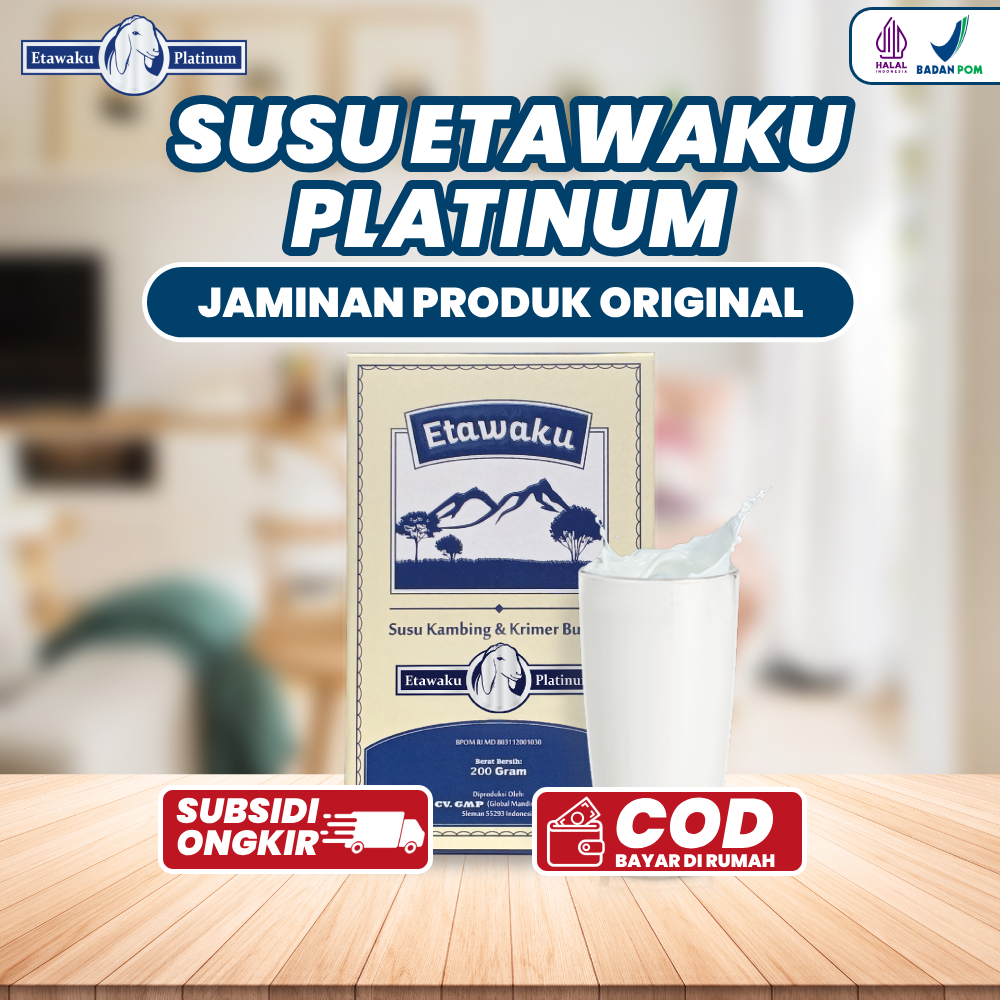 

ETAWAKU PLATINUM Susu Kambing Etawa Bubuk Original Kesehatan Pernafasan Asma Sesak Nafas ISPA Segala Usia Herbal Alami | BPOM HALAL Tanpa Efek Samping COD GRATIS ONGKIR