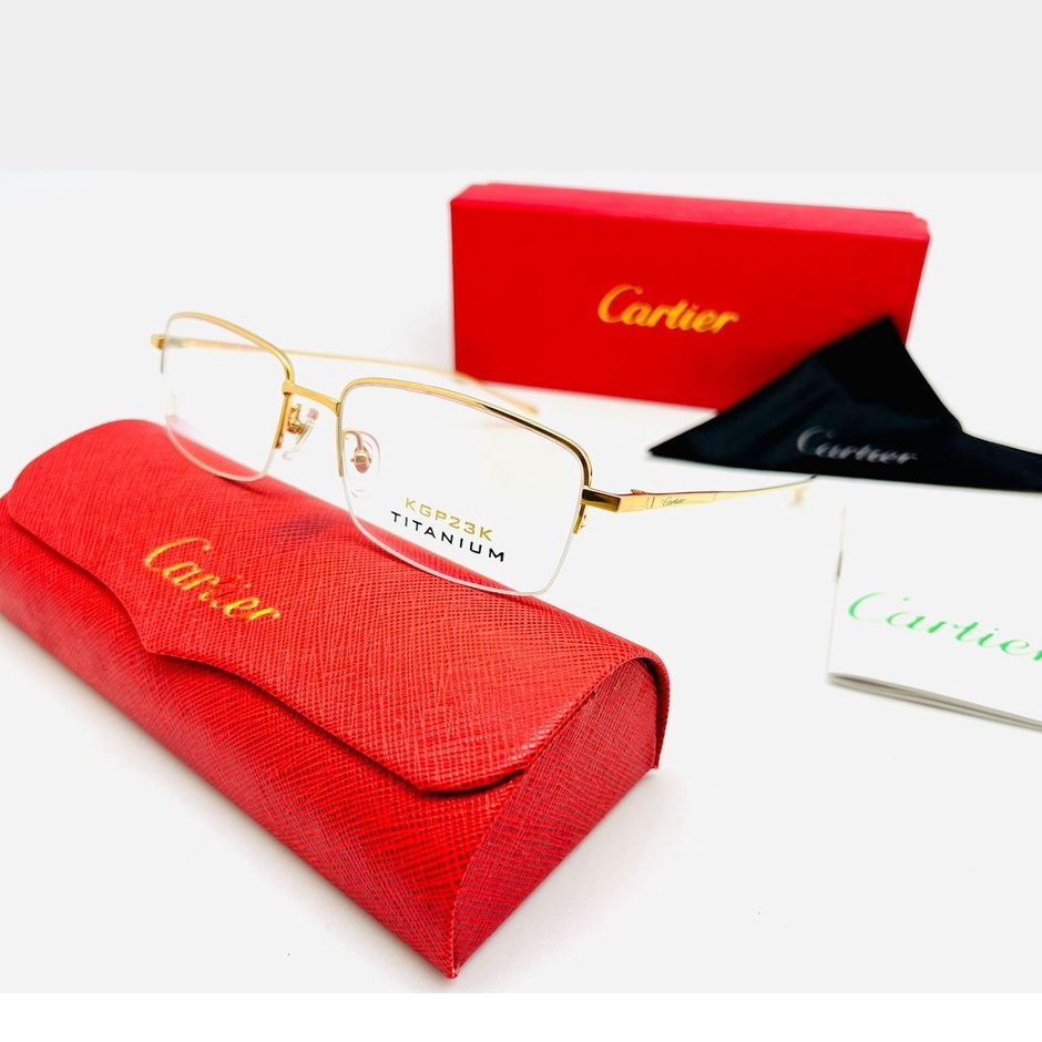Frame kacamata casual cartier pure titanium limited edition sunglasses