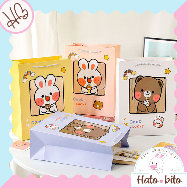 

Paper bag good luck happy birthday kantong kado kantong souvenir ulang tahun gift bag lucu cute HB1520