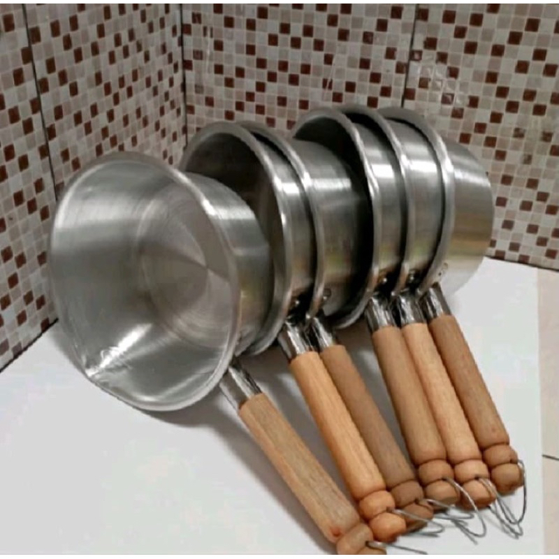 PANCI SUSU GAGANG KAYU / PANCI MIE / PANCI MASAK ALUMINIUM