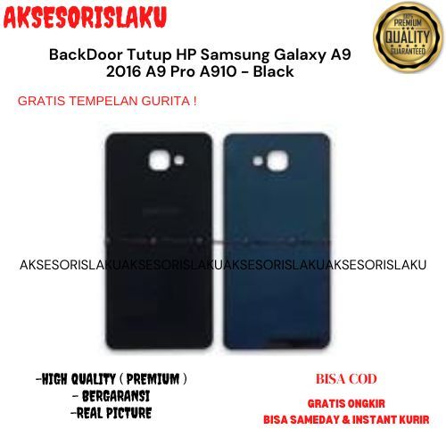 BackDoor Tutup HP Samsung Galaxy A9 2016 A9 Pro A910 - Black