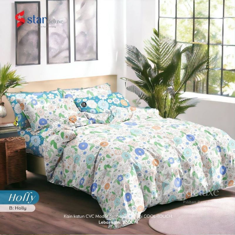 SPREI SET KATUN STAR CVC LOKAL,HOLLY,SPREI STAR