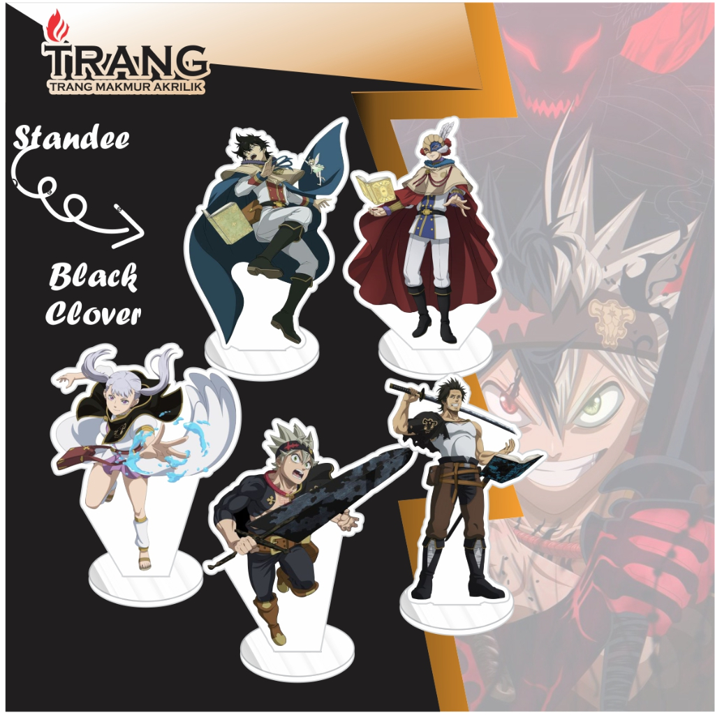 Standee Figure Akrilik Black Clover / Standing Action figure Acrylic Black Clover