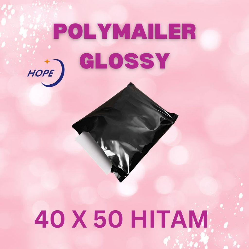 

Kantong Plastik Packing / Polymailer / Plastik Olshop Hitam C bahan PE 40 X 50