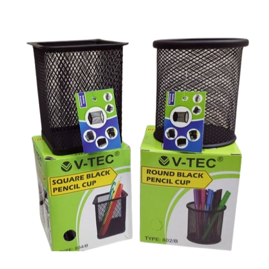 

Pencil Cup V -Tec Bentuk Bulat Dan Kotak