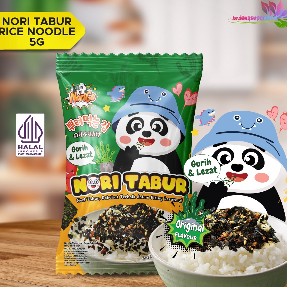 

[0MH62] Nori Tabur Rice Noodle Rumput Laut Panggang (1 RENCENG ISI 12PCS) 5g Halal ➴Ready