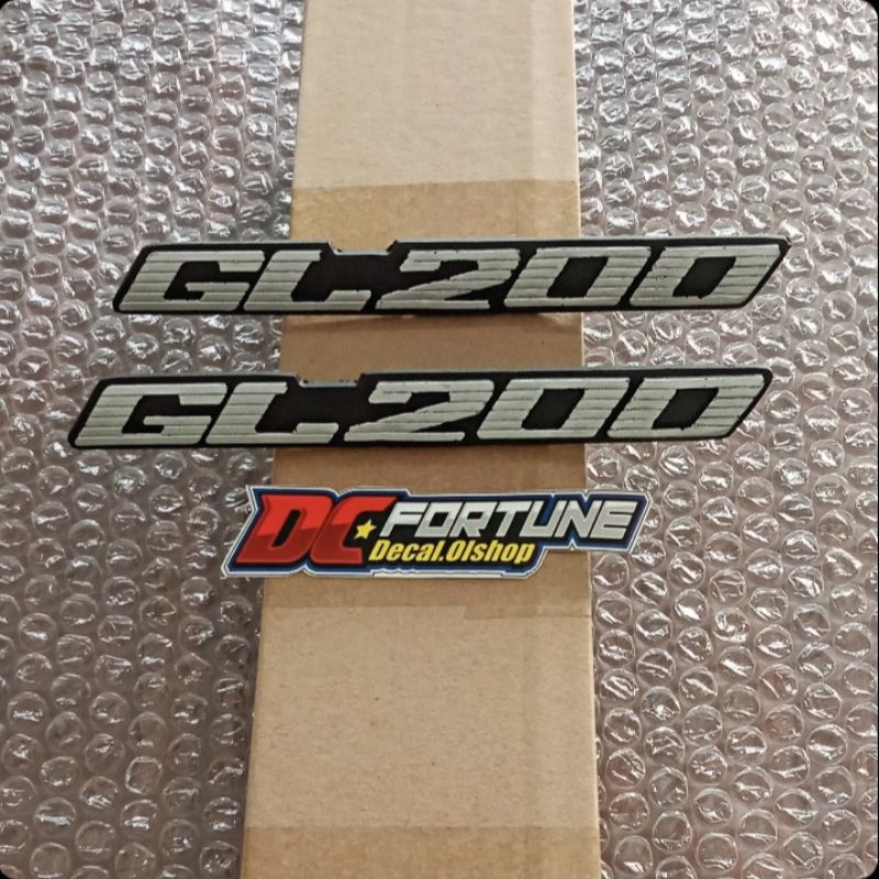 emblem gl 200 silver logo box aki gl 200 subtitusi honda gl 125 100