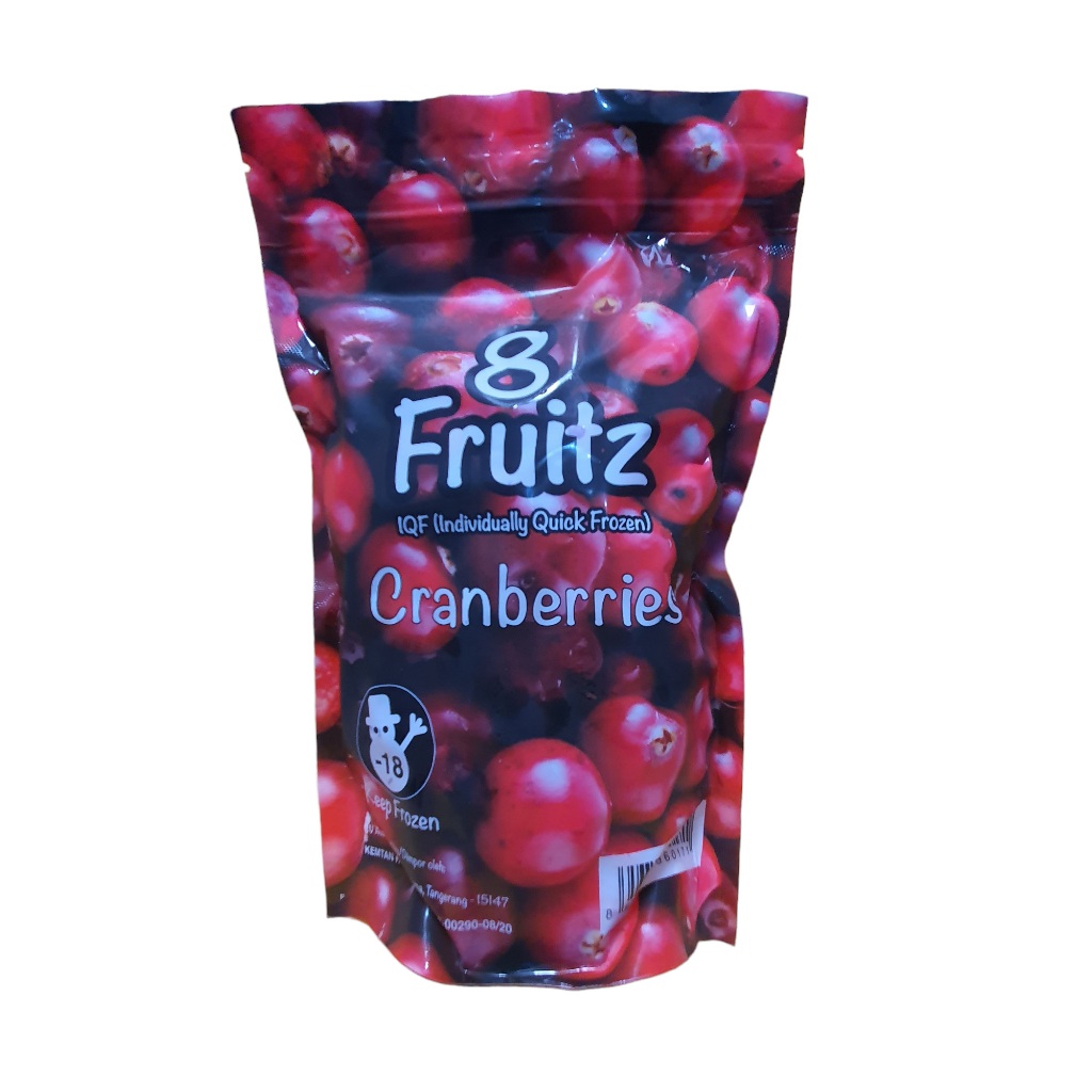 

Buah beku impor cranberries IQF 8 fruitz