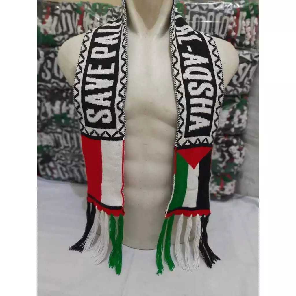 Promo Syal Rajut Palestina / Syal Rajut Komputer / Syal Palestine / Bandana Palestina Original