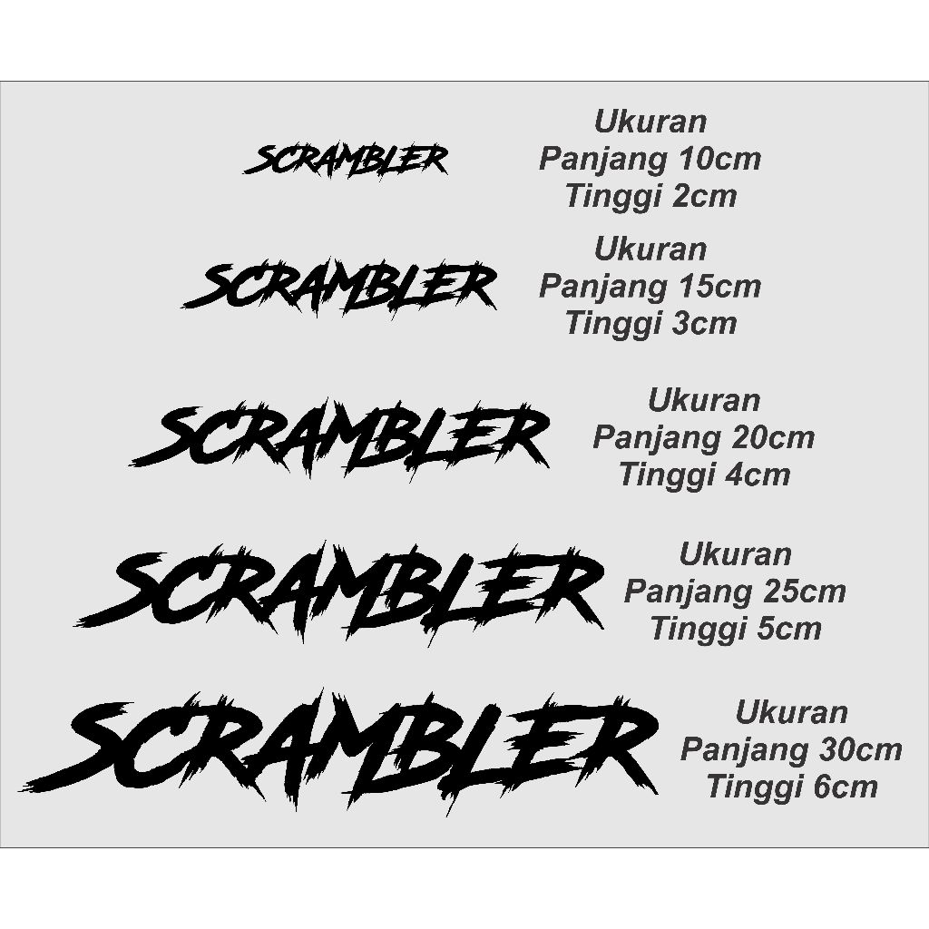 Stiker SCRAMBLER XSR | Sticker Cutting SCRAMBLER XSR 155 Motor