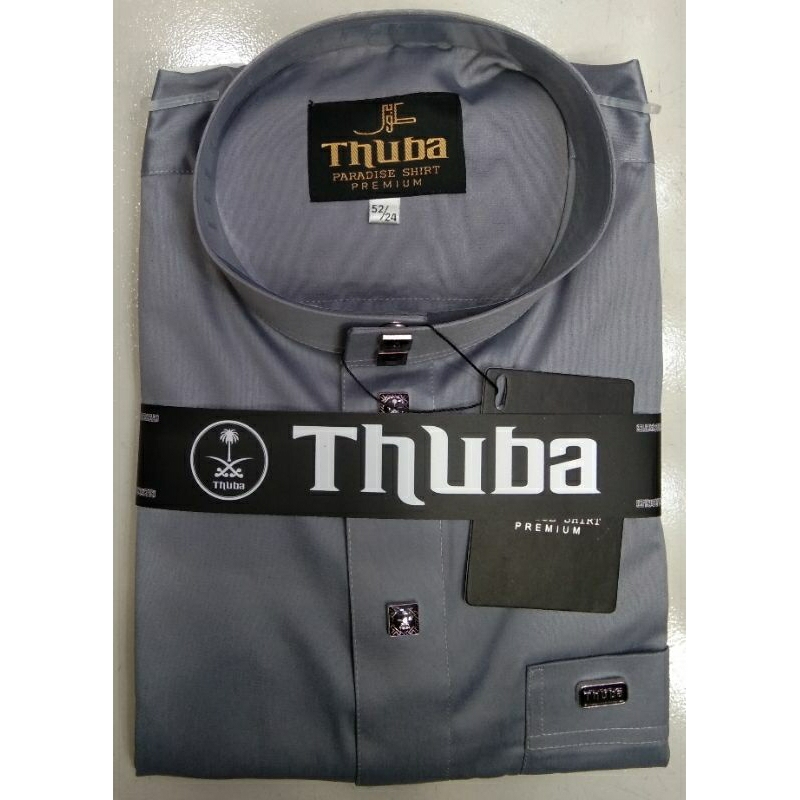 COD/Gamis Abu/Jubah Gamis Pria/Gamis Premium/Gamis Lengan Polos/Gamis Thuba/Gamis Warna Abu Tua