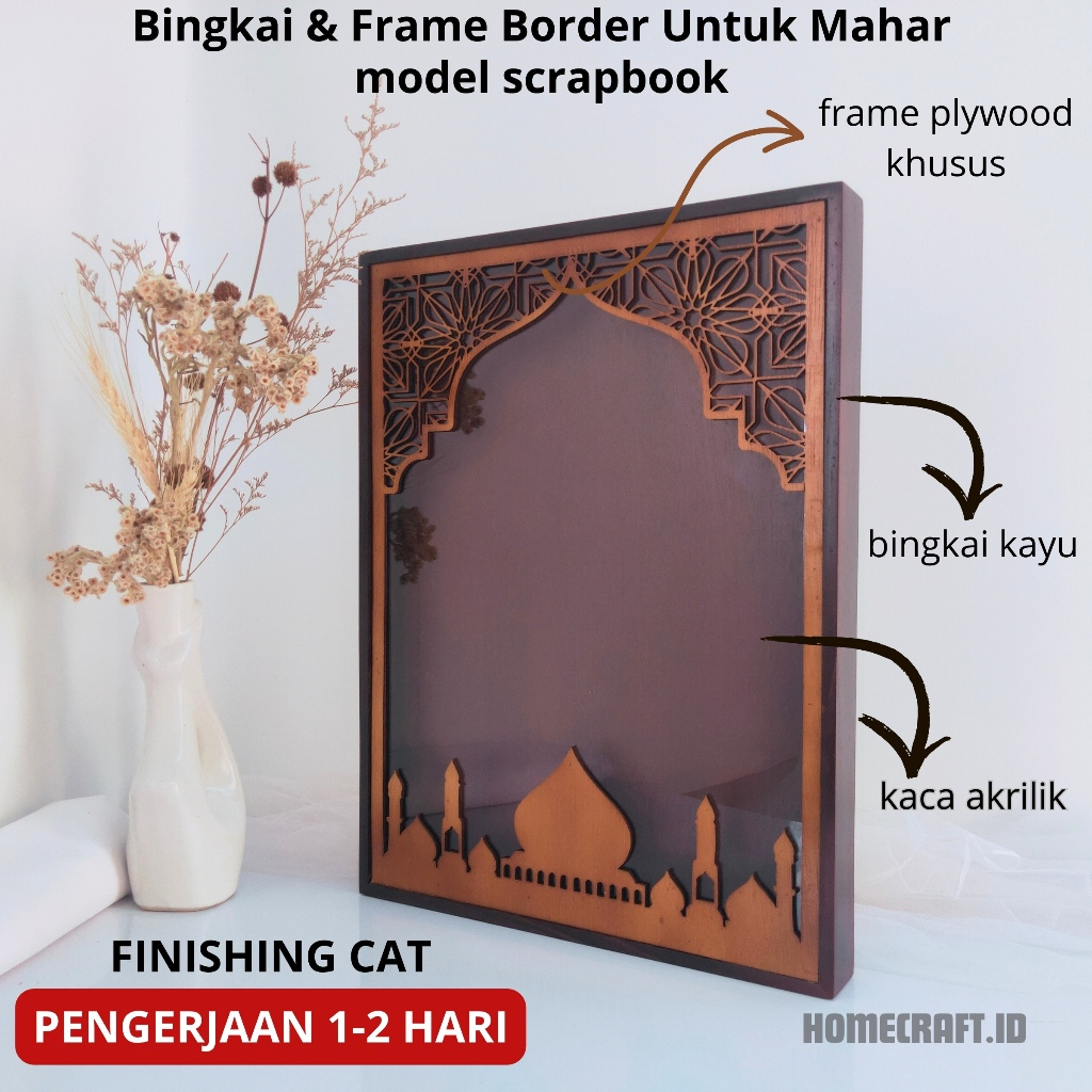 Bingkai & Frame Border/Sulur ukuran 12R Mahar model scrapbook