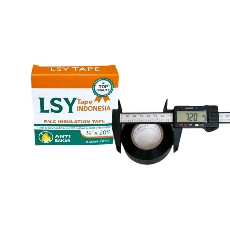 isolasi kabel hitam / solasi listrik PVC insulation LSY TAPE ORI ( CHO ) Terlaris Smoll