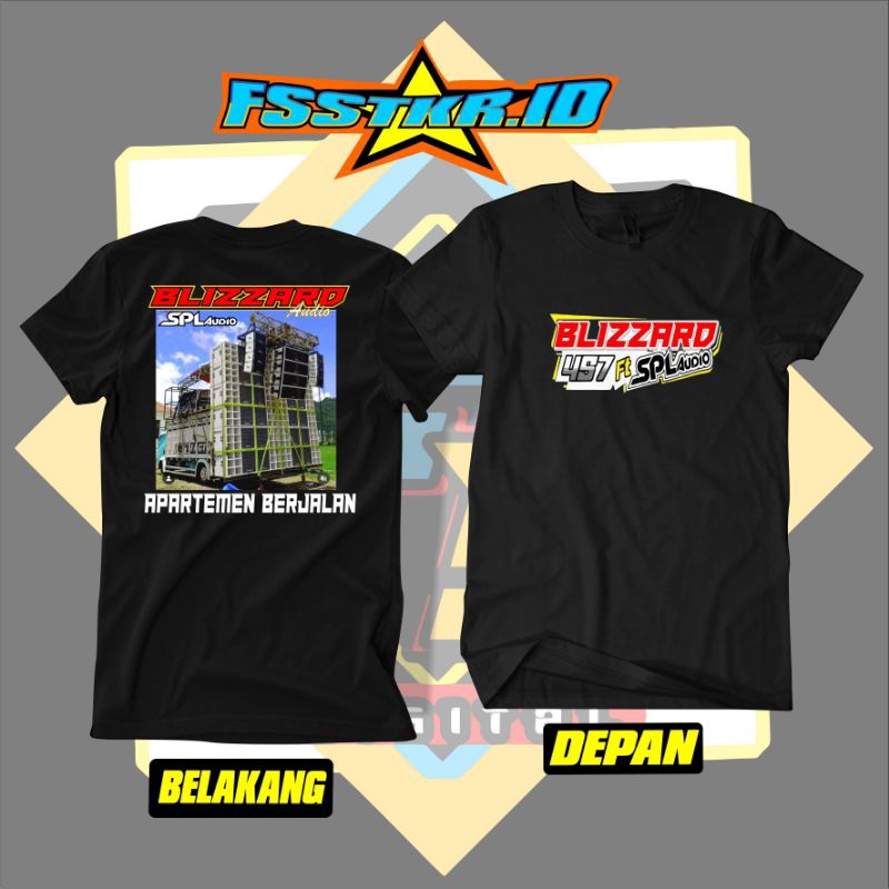 Kaos T-shirt viral Blizzard Audio // Kaos  lengan pendek