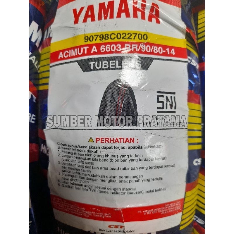 Ban Tubeless Yamaha CST ACIMUT A 6603 90/80-14 Ban tubles ring 14