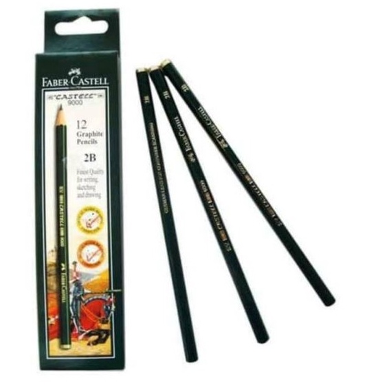 

0T8145 PENSIL FABER CASTELL 9000- 2B ( 12 PCS ) Ready (｀