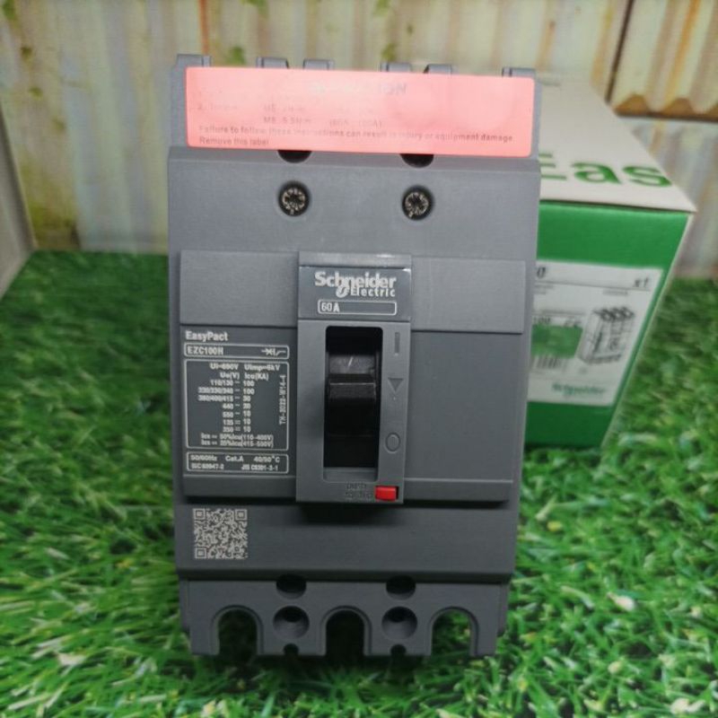 MCCB EZC / Breaker EasyPact Schneider EZC100H 3P 60A ezc100h3060