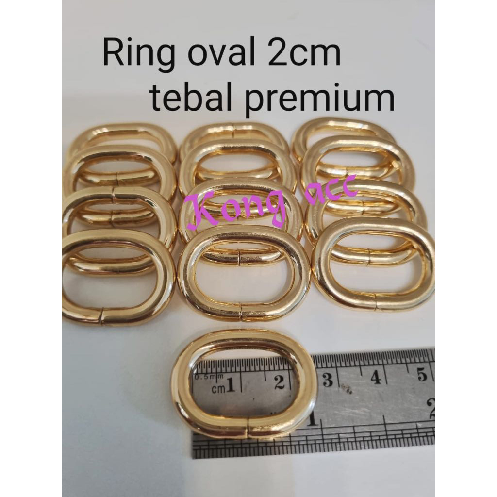 ring oval tas  2 cm tebal premium