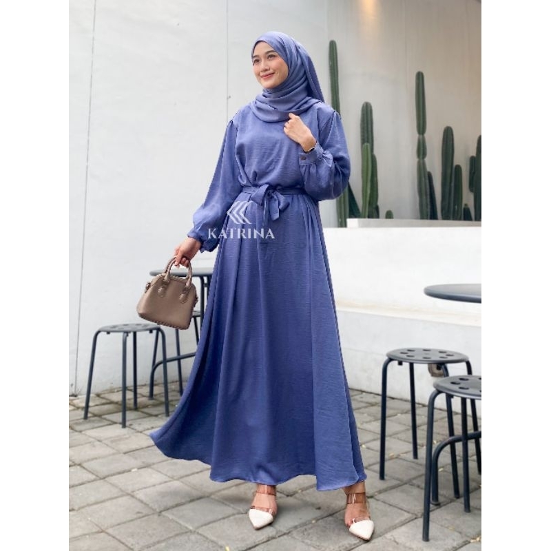 KATRINA - Gamis Mahira Set Hijab Syar'i Jumbo Mahira Dress Premium